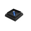 2.5? Sq. Ornamental Downward Solar LED Lighted Vinyl Post Cap for Vinyl Fence and Railing (Textured Black)