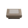 2.5" (2 1/2" x 2 1/2") Ornamental Downward Solar Light Post Cap - Textured Bronze