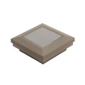 2.5" (2 1/2" x 2 1/2") Ornamental Downward Solar Light Post Cap - Textured Bronze