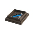 3" x 3" Ornamental Downward Solar Light Post Cap - Textured Bronze