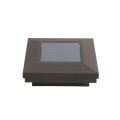 3" x 3" Ornamental Downward Solar Light Post Cap - Textured Bronze