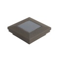 3" x 3" Ornamental Downward Solar Light Post Cap - Textured Bronze