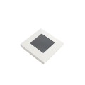 3" Sq. Ornamental Downward Solar LED Lighted Vinyl Post Cap for Vinyl Fence and Railing (White)