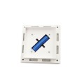 3" Sq. Ornamental Downward Solar LED Lighted Vinyl Post Cap for Vinyl Fence and Railing (White)