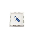 3.5" Sq. Ornamental Downward Solar LED Lighted Vinyl Post Cap for Vinyl Fence and Railing (White)