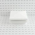3.625" Sq. Neptune Halo Low Voltage LED Lighted Vinyl Post Cap for Vinyl Fence and Railing (Cool White) White