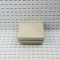 LMT 4" Sq. Neptune Halo Low Voltage LED Lighted Vinyl Post Cap - Almond 1833-LED-NA-3K