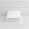 4" Sq. Neptune Halo Low Voltage LED Lighted Vinyl Post Cap for Vinyl Fence and Railing (Cool White) White