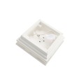 4" Sq. Neptune Halo Low Voltage LED Lighted Vinyl Post Cap for Vinyl Fence and Railing (Cool White) White
