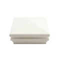 5" x 5" Neptune Halo Low Voltage (Cool White LED) Lighted Vinyl Post Cap - White