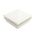 5" x 5" Neptune Halo Low Voltage (Cool White LED) Lighted Vinyl Post Cap - White