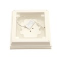 5" x 5" Neptune Halo Low Voltage (Cool White LED) Lighted Vinyl Post Cap - White