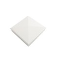 6" Sq. Neptune Halo Low Voltage LED Lighted Vinyl Post Cap for Vinyl Fence and Railing (Warm White) White