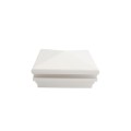 6" Sq. Neptune Halo Low Voltage LED Lighted Vinyl Post Cap for Vinyl Fence and Railing (Warm White) White