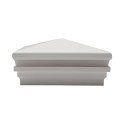 6" Sq. Neptune Halo Low Voltage LED Lighted Vinyl Post Cap for Vinyl Fence and Railing (Cool White) White (simple6)