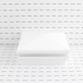 6" Sq. Neptune Halo Low Voltage LED Lighted Vinyl Post Cap for Vinyl Fence and Railing (Cool White) White (simple6)