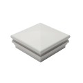 6" Sq. Neptune Halo Low Voltage LED Lighted Vinyl Post Cap for Vinyl Fence and Railing (Cool White) White (simple6)