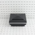 3.625" Sq. Cape May Halo Low Voltage LED Lighted Vinyl Post Cap for Vinyl Fence and Railing (Cool White) Hammertone Black