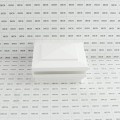 4" Sq. Cape May Halo Low Voltage LED Lighted Vinyl Post Cap for Vinyl Fence and Railing (Cool White) White