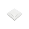 LMT 4" Sq. Cape May Halo Low Voltage LED Lighted Vinyl Post Cap - White LMT-1839-LED-W-5K