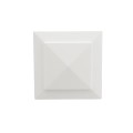 LMT 4.5" Sq. Cape May Halo Low Voltage LED Lighted Vinyl Post Cap - White LMT-1840-LED-W-3K