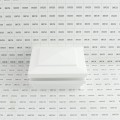 4.5" Sq. Cape May Halo Low Voltage LED Lighted Vinyl Post Cap for Vinyl Fence and Railing (Cool White) White