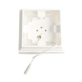 4.5" Sq. Cape May Halo Low Voltage LED Lighted Post Cap - White LMT-1840-LED-W-5K