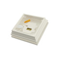 5.625" (5 5/8" x 5 5/8") Cape May Halo Low Voltage (Warm White LED) Lighted Vinyl Post Cap for 6" x 6" Wood Post - White