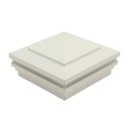 5.625" (5 5/8" x 5 5/8") Cape May Halo Low Voltage (Warm White LED) Lighted Vinyl Post Cap for 6" x 6" Wood Post - White