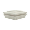 5.625" (5 5/8" x 5 5/8") Cape May Halo Low Voltage (Warm White LED) Lighted Vinyl Post Cap for 6" x 6" Wood Post - White