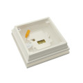 5.625" (5 5/8" x 5 5/8") Cape May Halo Low Voltage (Warm White LED) Lighted Vinyl Post Cap for 6" x 6" Wood Post - White
