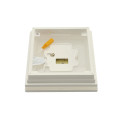 5.625" (5 5/8" x 5 5/8") Cape May Halo Low Voltage (Warm White LED) Lighted Vinyl Post Cap for 6" x 6" Wood Post - White