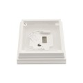 5.625" (5 5/8" x 5 5/8") Cape May Halo Low Voltage (Cool White LED) Lighted Vinyl Post Cap for 6" x 6" Wood Post - White