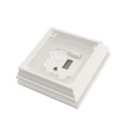 5.625" (5 5/8" x 5 5/8") Cape May Halo Low Voltage (Cool White LED) Lighted Vinyl Post Cap for 6" x 6" Wood Post - White