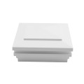 5.625" (5 5/8" x 5 5/8") Cape May Halo Low Voltage (Cool White LED) Lighted Vinyl Post Cap for 6" x 6" Wood Post - White