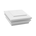 5.625" (5 5/8" x 5 5/8") Cape May Halo Low Voltage (Cool White LED) Lighted Vinyl Post Cap for 6" x 6" Wood Post - White
