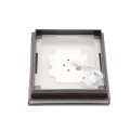 6" Sq. Cape May Halo Low Voltage LED Lighted Vinyl Post Cap for Vinyl Fence and Railing (Cool White) Antique Brown