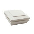 6" x 6" Cape May Halo Low Voltage (Warm White LED) Lighted Vinyl Post Cap - White