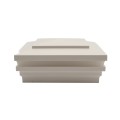 6" x 6" Cape May Halo Low Voltage (Warm White LED) Lighted Vinyl Post Cap - White