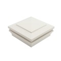 6" x 6" Cape May Halo Low Voltage (Warm White LED) Lighted Vinyl Post Cap - White