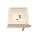 6" x 6" Cape May Halo Low Voltage (Warm White LED) Lighted Vinyl Post Cap - White