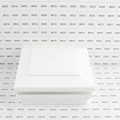 6" Sq. Cape May Halo Low Voltage LED Lighted Vinyl Post Cap for Vinyl Fence and Railing (Cool White) White