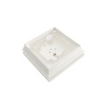 6" Sq. Cape May Halo Low Voltage LED Lighted Vinyl Post Cap for Vinyl Fence and Railing (Cool White) White