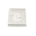 6" Sq. Cape May Halo Low Voltage LED Lighted Vinyl Post Cap for Vinyl Fence and Railing (Cool White) White