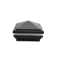 3.625" Sq. Haven Halo Low Voltage LED Lighted Vinyl Post Cap for Vinyl Fence and Railing (Warm White) Hammertone Black