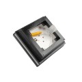 3.625" Sq. Haven Halo Low Voltage LED Lighted Vinyl Post Cap for Vinyl Fence and Railing (Warm White) Hammertone Black