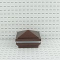 4.5" Sq. Haven Halo Low Voltage LED Lighted Vinyl Post Cap for Vinyl Fence and Railing (Cool White) Antique Copper (simple6)