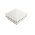 4.5" Sq. Haven Halo Low Voltage LED Lighted Vinyl Post Cap for Vinyl Fence and Railing (Warm White) White