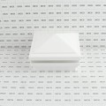 4.5" Sq. Haven Halo Low Voltage LED Lighted Vinyl Post Cap for Vinyl Fence and Railing (Warm White) White