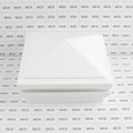5" Sq. Haven Halo Low Voltage LED Lighted Vinyl Post Cap for Vinyl Fence and Railing (Warm White) White